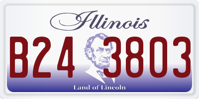 IL license plate B243803
