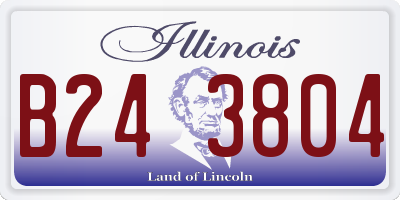 IL license plate B243804