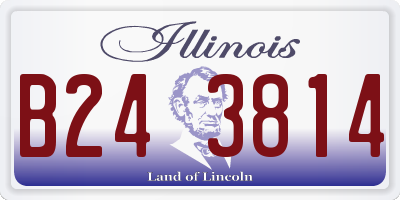 IL license plate B243814