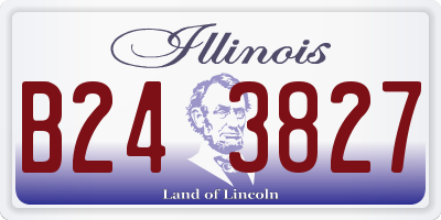 IL license plate B243827