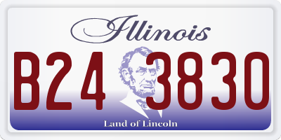 IL license plate B243830