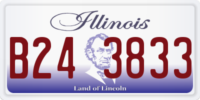 IL license plate B243833