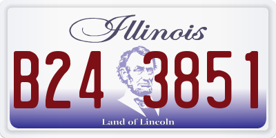 IL license plate B243851