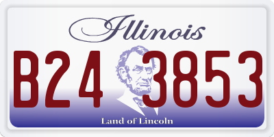 IL license plate B243853