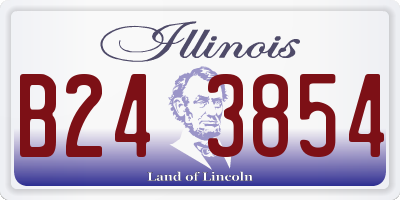 IL license plate B243854