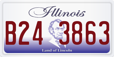 IL license plate B243863