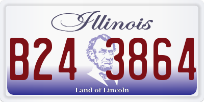 IL license plate B243864