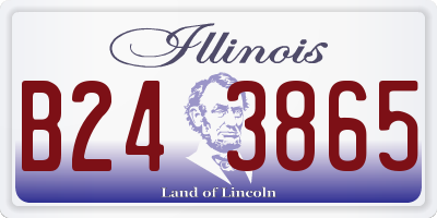 IL license plate B243865