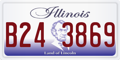 IL license plate B243869