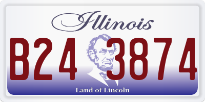 IL license plate B243874