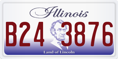 IL license plate B243876