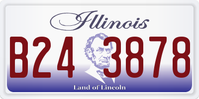 IL license plate B243878