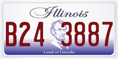 IL license plate B243887