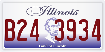 IL license plate B243934