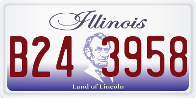 IL license plate B243958