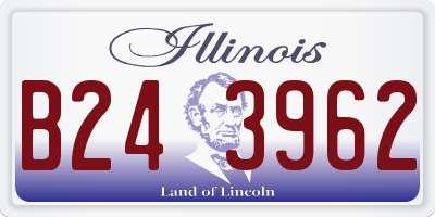IL license plate B243962
