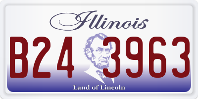 IL license plate B243963