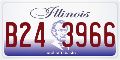 IL license plate B243966