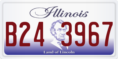 IL license plate B243967