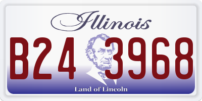 IL license plate B243968