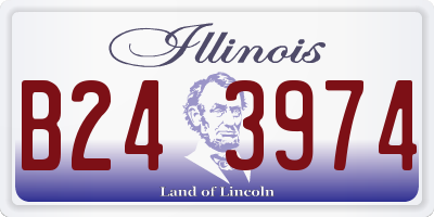 IL license plate B243974