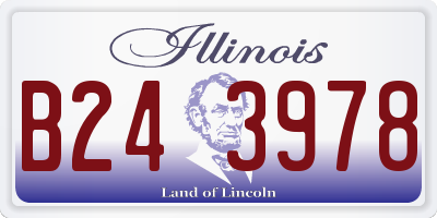 IL license plate B243978