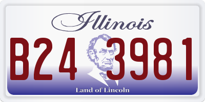 IL license plate B243981