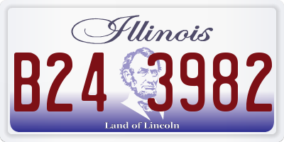 IL license plate B243982