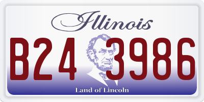 IL license plate B243986