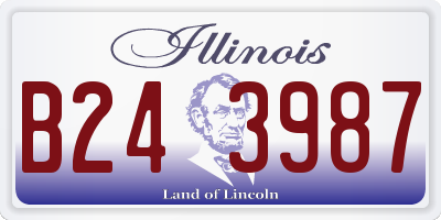 IL license plate B243987