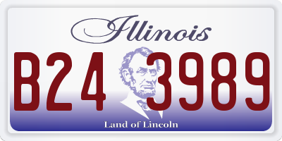 IL license plate B243989