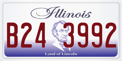 IL license plate B243992