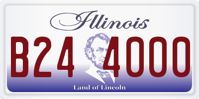 IL license plate B244000