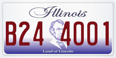 IL license plate B244001