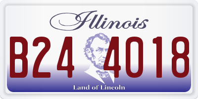 IL license plate B244018
