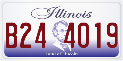 IL license plate B244019