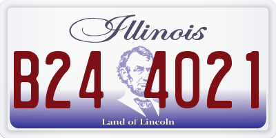 IL license plate B244021