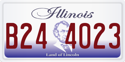 IL license plate B244023