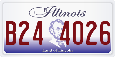 IL license plate B244026