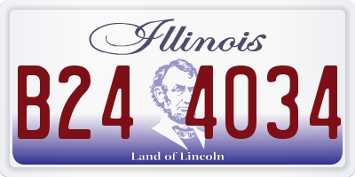 IL license plate B244034