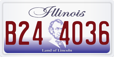 IL license plate B244036