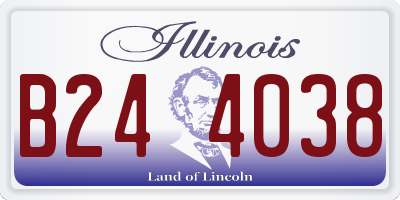 IL license plate B244038
