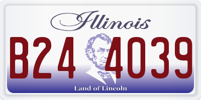 IL license plate B244039