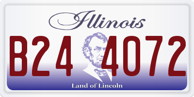 IL license plate B244072
