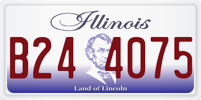 IL license plate B244075