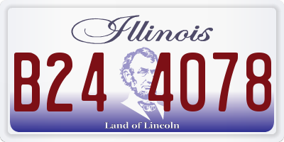 IL license plate B244078