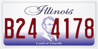 IL license plate B244178