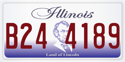 IL license plate B244189