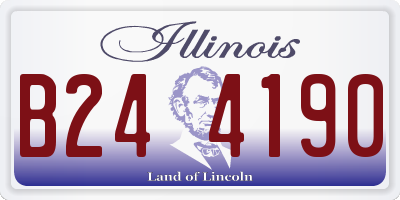 IL license plate B244190