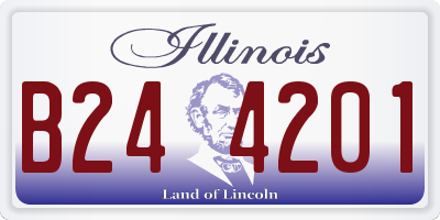 IL license plate B244201